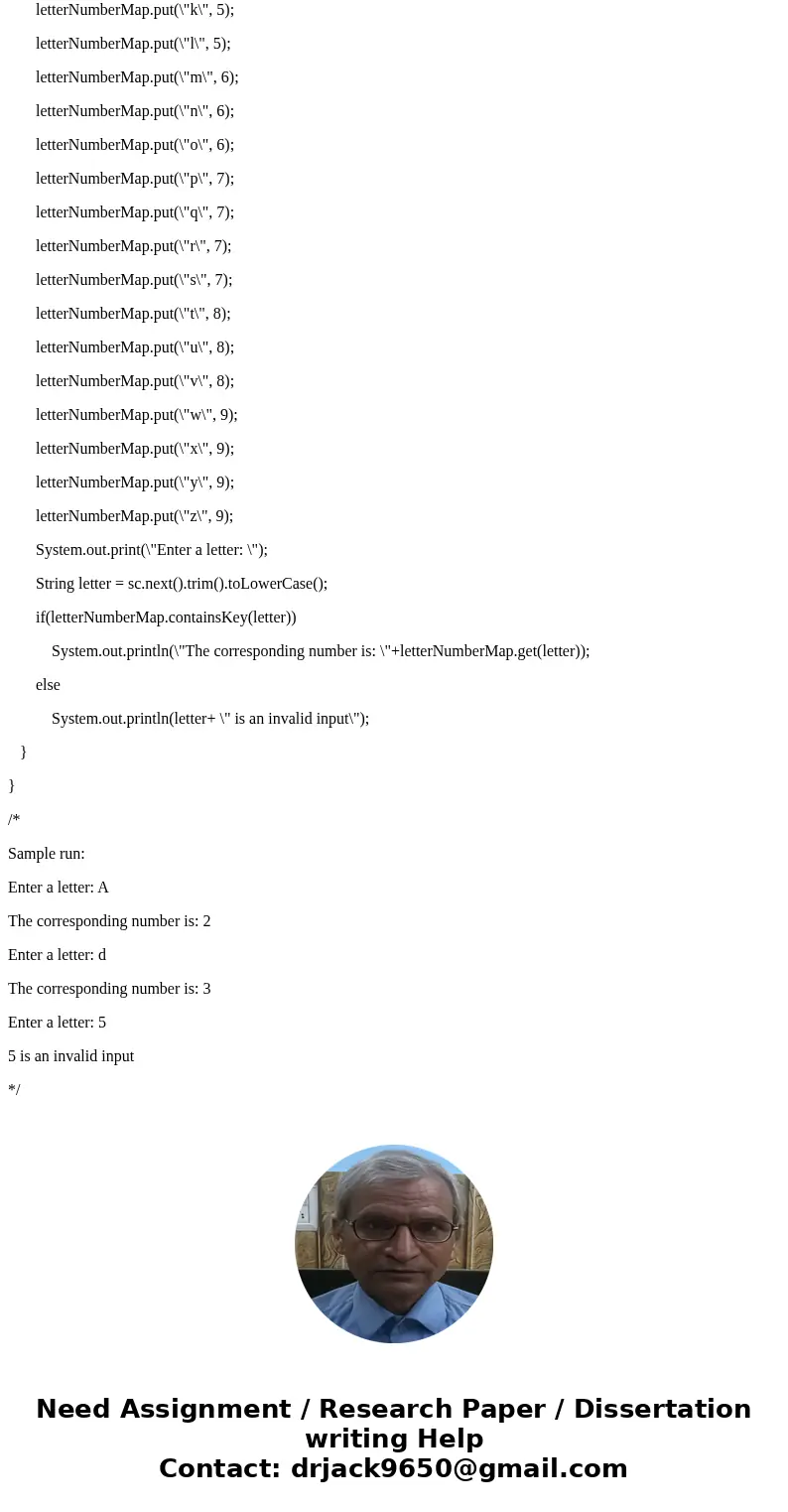 (Phone key pads) The international standard letter/number mapping found on the telephone is shown below: Write a program that prompts the user to enter a lette  (Phone key pads) The international standard letter/number mapping found on the telephone is shown below: Write a program that prompts the user to enter a lette