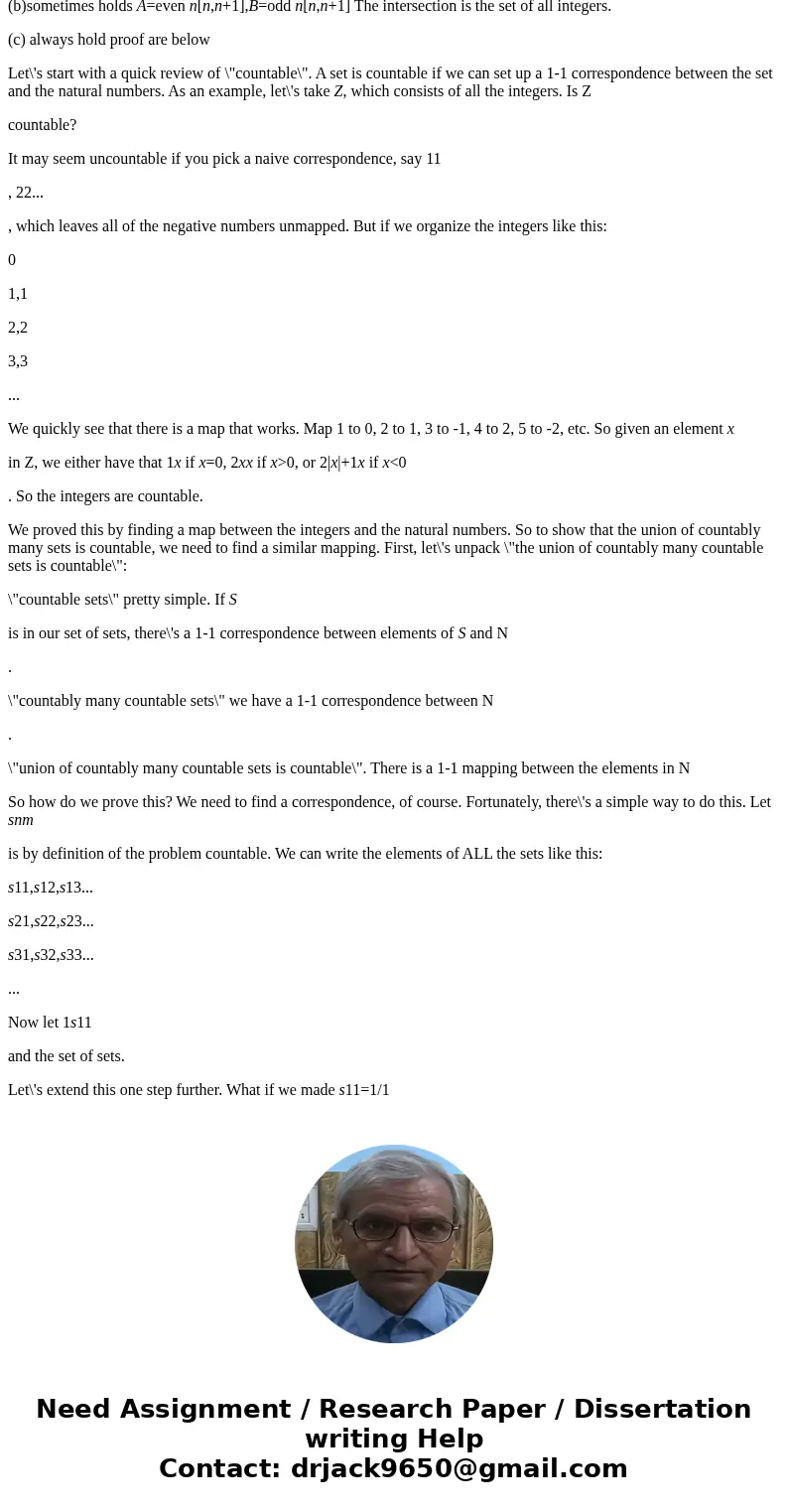 Please solve this question. Please post an answer for all (a) to (e) parts. More Countability Given: A is a countable set, non-empty set. Forall i A, S_i is an  Please solve this question. Please post an answer for all (a) to (e) parts. More Countability Given: A is a countable set, non-empty set. Forall i A, S_i is an