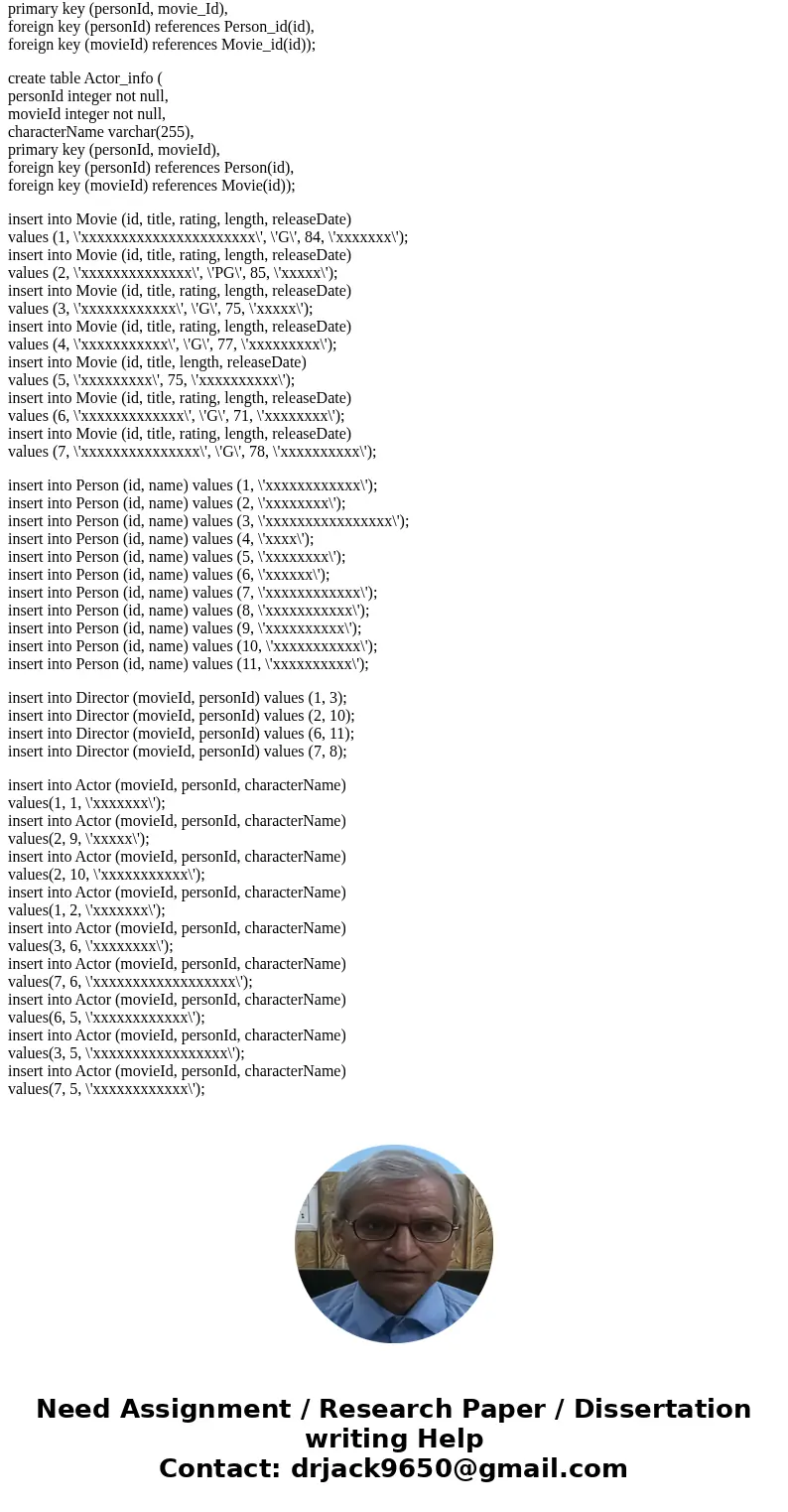 Servlet and JDBC Programming Make a movie.html allowing the user to search information about actors, dierctors, and movies. Using servlets and JDBC In this proj Servlet and JDBC Programming Make a movie.html allowing the user to search information about actors, dierctors, and movies. Using servlets and JDBC In this proj