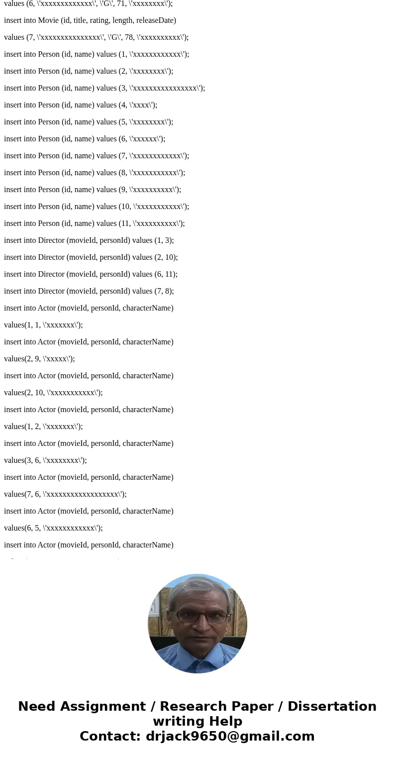 Servlet and JDBC Programming Make a movie.html allowing the user to search information about actors, dierctors, and movies. Using servlets and JDBC In this proj Servlet and JDBC Programming Make a movie.html allowing the user to search information about actors, dierctors, and movies. Using servlets and JDBC In this proj