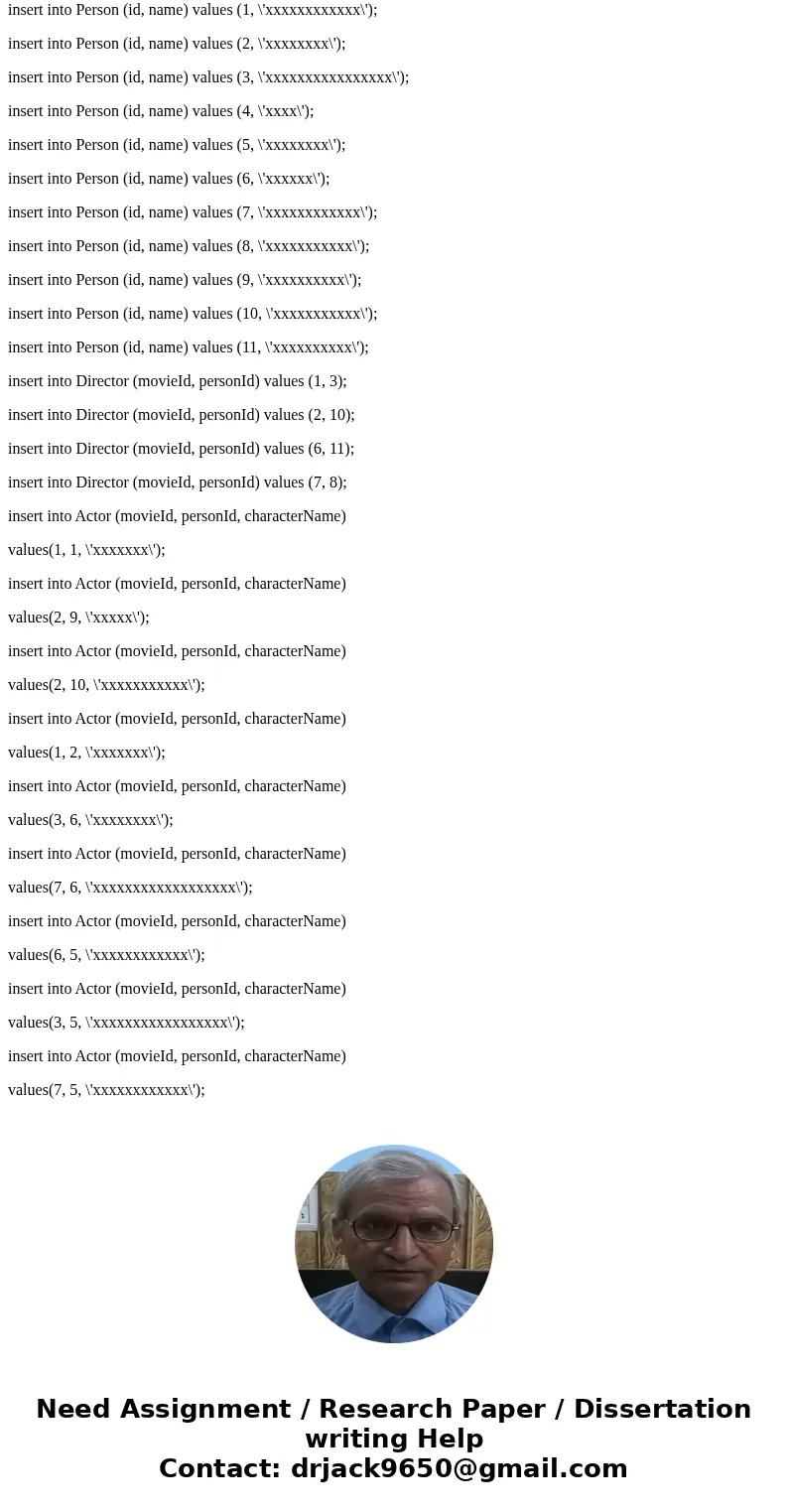 Servlet and JDBC Programming Make a movie.html allowing the user to search information about actors, dierctors, and movies. Using servlets and JDBC In this proj Servlet and JDBC Programming Make a movie.html allowing the user to search information about actors, dierctors, and movies. Using servlets and JDBC In this proj