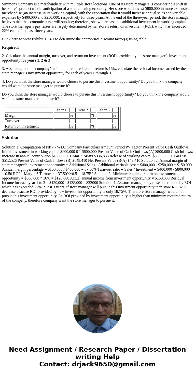 Simmons Company is a merchandiser with multiple store locations. One of its store managers is considering a shift in her store’s product mix in anticipation of 