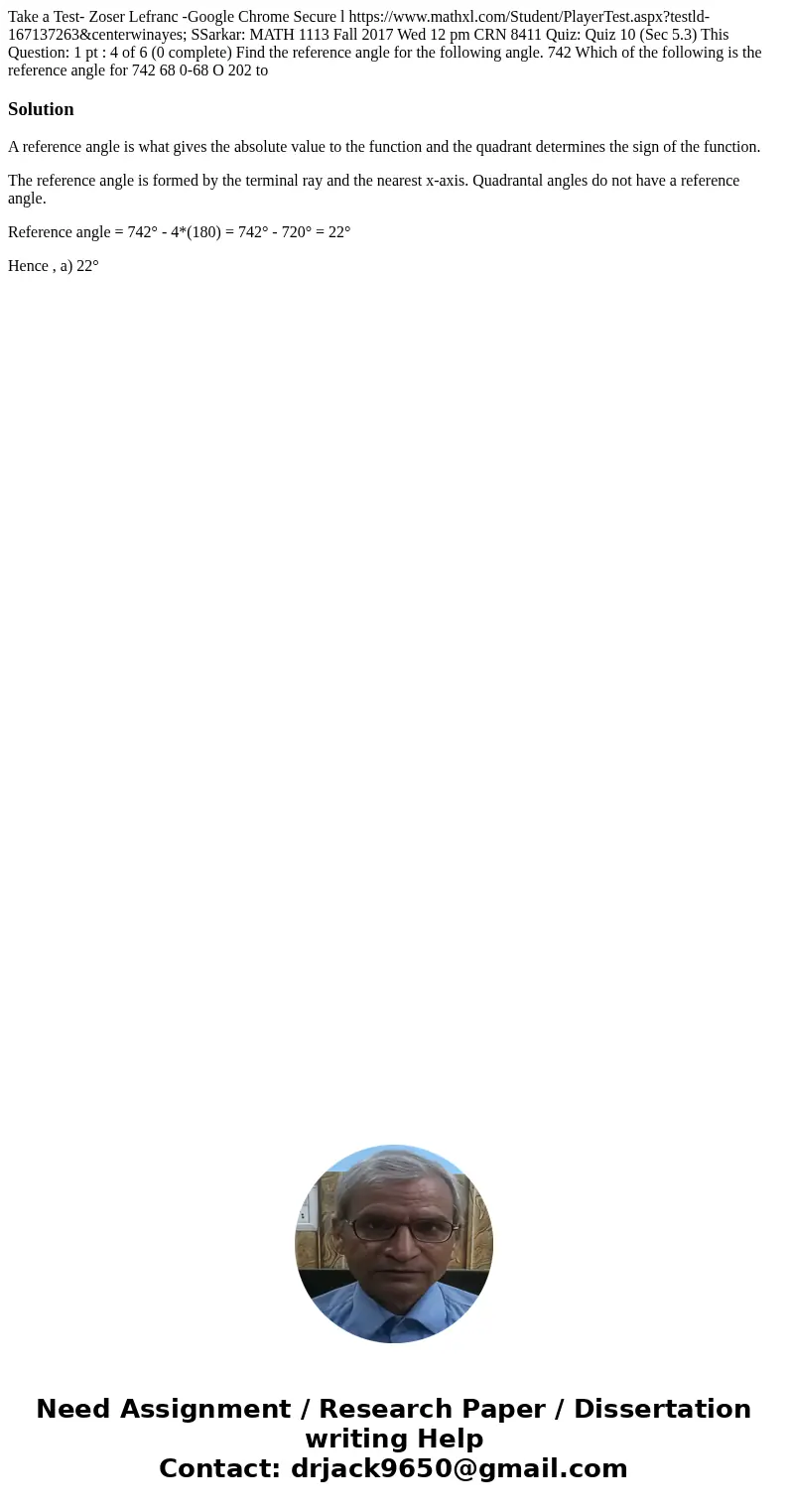 Take a Test- Zoser Lefranc -Google Chrome Secure l https://www.mathxl.com/Student/PlayerTest.aspx?testld-167137263¢erwinayes; SSarkar: MATH 1113 Fall 2  Take a Test- Zoser Lefranc -Google Chrome Secure l https://www.mathxl.com/Student/PlayerTest.aspx?testld-167137263¢erwinayes; SSarkar: MATH 1113 Fall 2