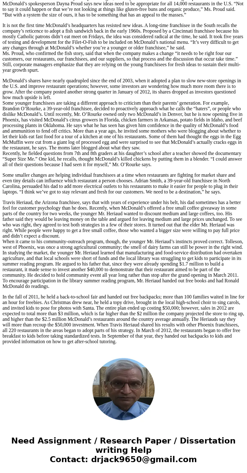 The “Super Size Me” Generation Takes Over at McDonald’s When Travis Heriaud decided to spend $40,000 on the grand opening of a new McDonald’s here—sponsoring a  The “Super Size Me” Generation Takes Over at McDonald’s When Travis Heriaud decided to spend $40,000 on the grand opening of a new McDonald’s here—sponsoring a
