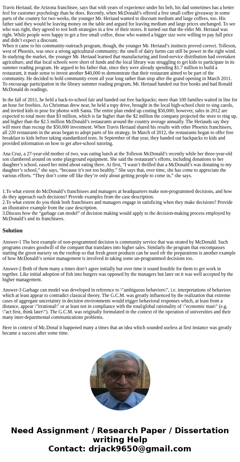 The “Super Size Me” Generation Takes Over at McDonald’s When Travis Heriaud decided to spend $40,000 on the grand opening of a new McDonald’s here—sponsoring a  The “Super Size Me” Generation Takes Over at McDonald’s When Travis Heriaud decided to spend $40,000 on the grand opening of a new McDonald’s here—sponsoring a