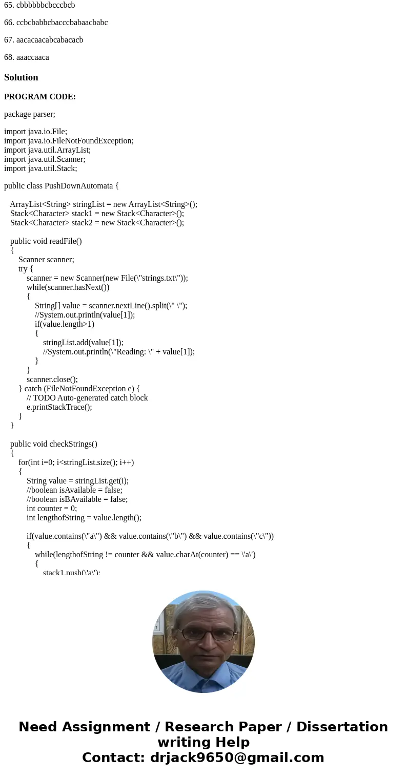 We discussed in class how a pushdown automaton with two stacks would be able to accept strings in the non-context-free language AnBnCn (“n a’s followed by n b’s We discussed in class how a pushdown automaton with two stacks would be able to accept strings in the non-context-free language AnBnCn (“n a’s followed by n b’s