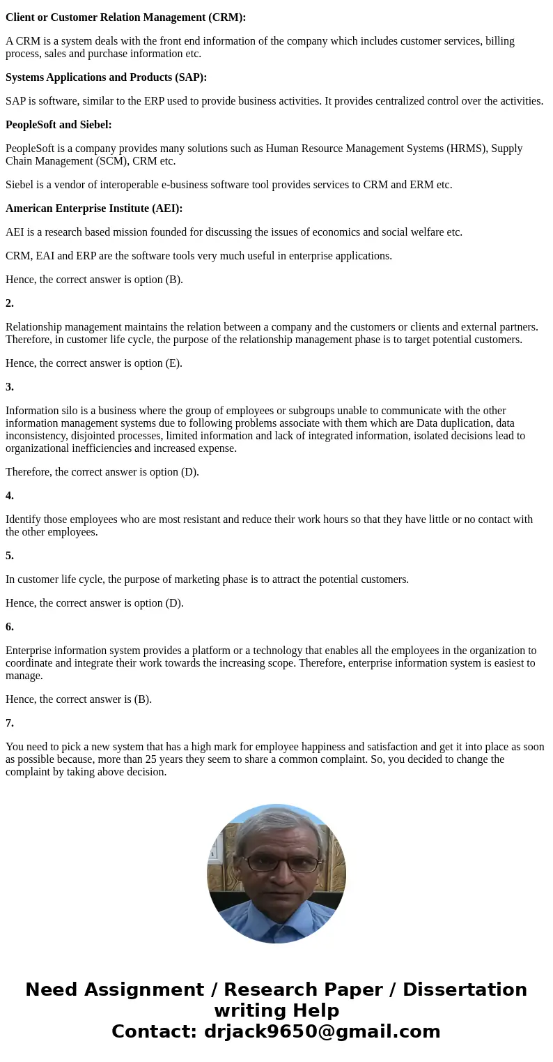 What are the three categories of enterprise applications that have emerged since the 1990s? A CRT, EAI, ERP B CRM, EAI, ERP C SAP, PeopleSoft, Siebel D SAP, CRT What are the three categories of enterprise applications that have emerged since the 1990s? A CRT, EAI, ERP B CRM, EAI, ERP C SAP, PeopleSoft, Siebel D SAP, CRT