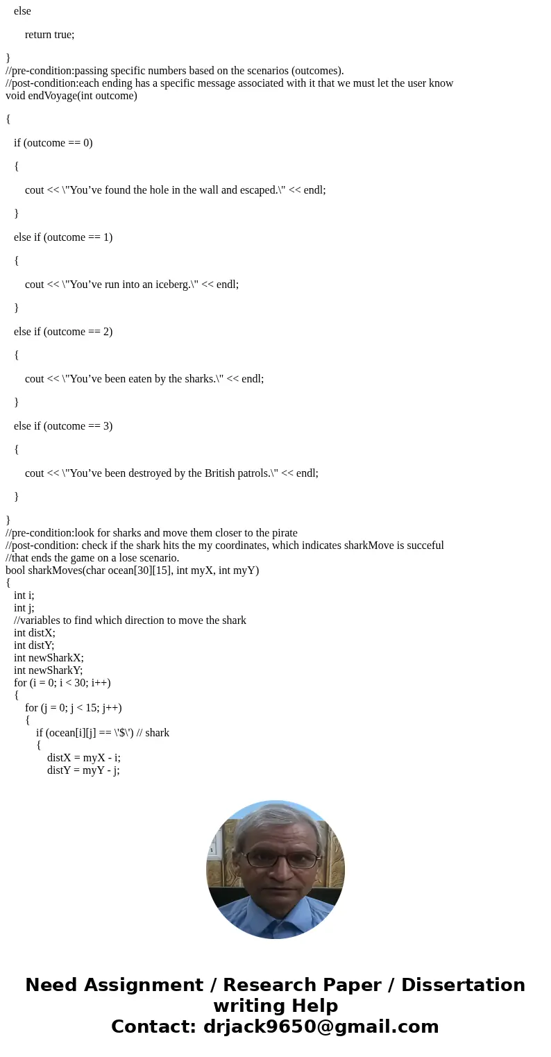 what\'s wrong with my pirateMove function. Please help c++ here\'s the instructions of the code design Overview The area between the harbor and the hole in the  what\'s wrong with my pirateMove function. Please help c++ here\'s the instructions of the code design Overview The area between the harbor and the hole in the