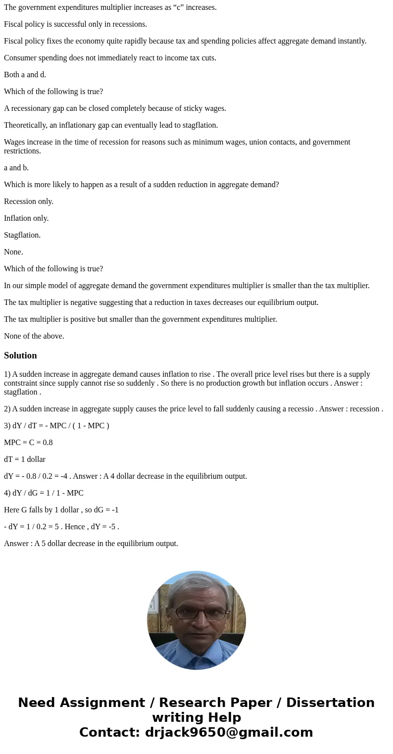 Which is more likely to happen as a result of a sudden increase in aggregate demand? Recession only. Inflation only. Stagflation. Which is more likely to happen Which is more likely to happen as a result of a sudden increase in aggregate demand? Recession only. Inflation only. Stagflation. Which is more likely to happen
