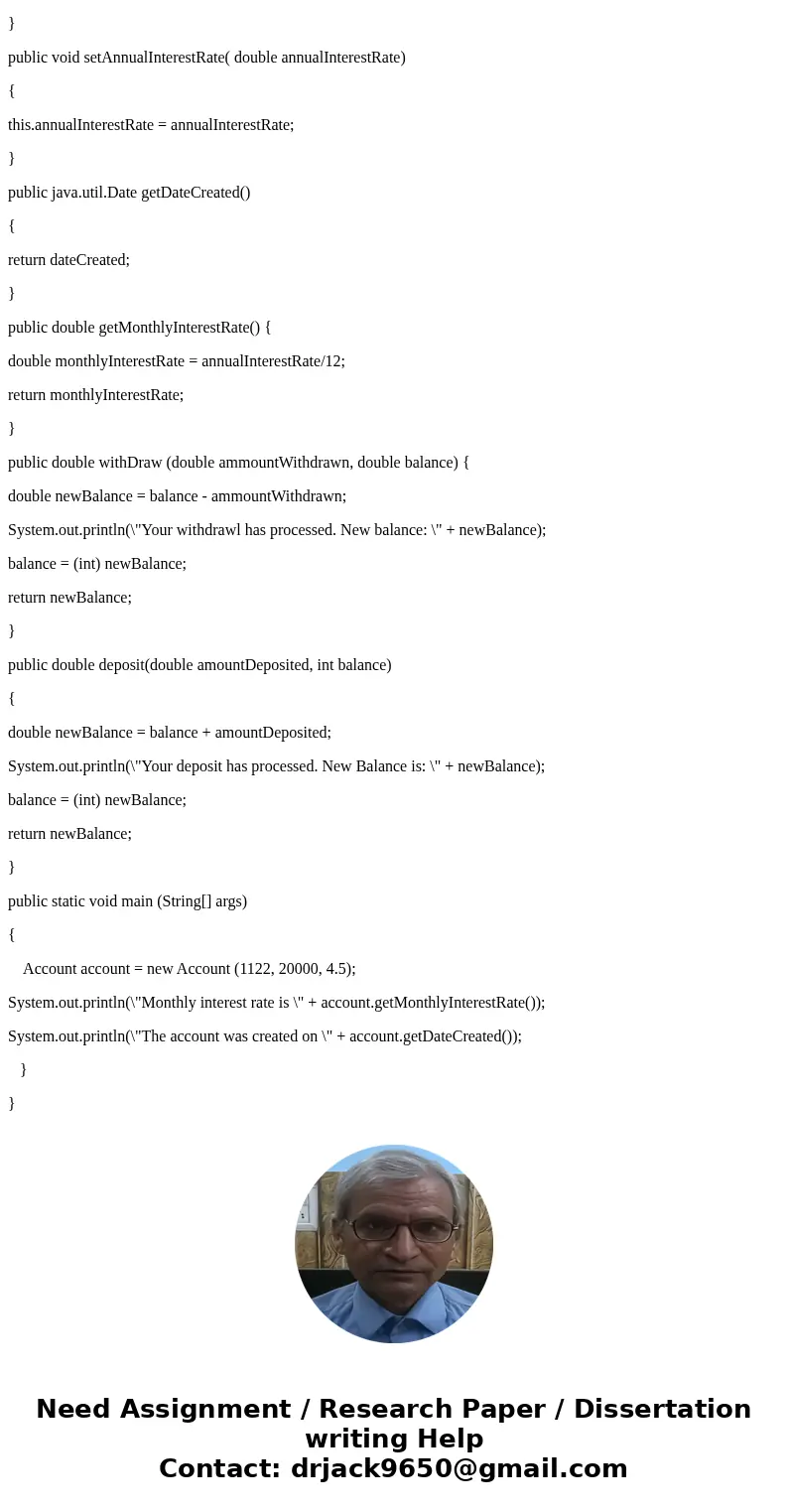 1. Define an Account class with the following private data fields: An int data field named id for the Account user name (default 0). A String data field named n 1. Define an Account class with the following private data fields: An int data field named id for the Account user name (default 0). A String data field named n