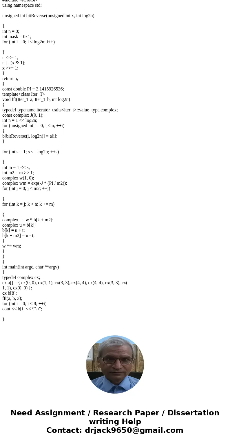 1. Write and comment a program that calculates the Discrete Fourier Transform. The comments must be in your own words, and should reflect your understanding of 