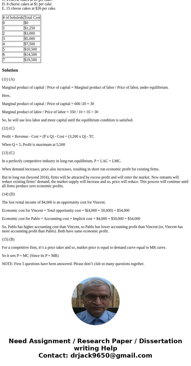 11) Daniel makes ice cream. He currently produces 22,000 ounces of ice cream a month using 200 units of capital and 300 hours of labor. With his current product 11) Daniel makes ice cream. He currently produces 22,000 ounces of ice cream a month using 200 units of capital and 300 hours of labor. With his current product