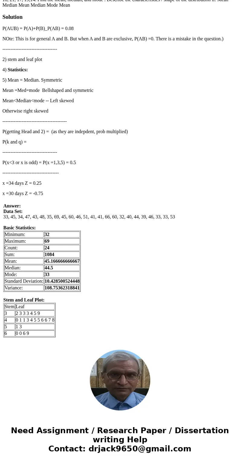  8:53 PM Univ of NC at Charlotte Yesterday 8:57 AM Verizon Edit Find the range, mean, variance, and standard deviation. if P(A) 0.4, P(B)-0.7 and P(An B) 0.3 re