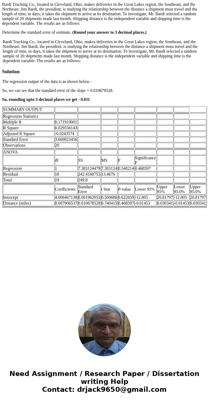 Bardi Trucking Co., located in Cleveland, Ohio, makes deliveries in the Great Lakes region, the Southeast, and the Northeast. Jim Bardi, the president, is study