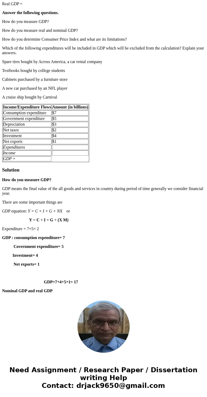 Calculate missing data from the table. Income/Expenditure Flows Amount (in billions) Consumption expenditure $7 Government expenditure $5 Depreciation $3 Net ta Calculate missing data from the table. Income/Expenditure Flows Amount (in billions) Consumption expenditure $7 Government expenditure $5 Depreciation $3 Net ta