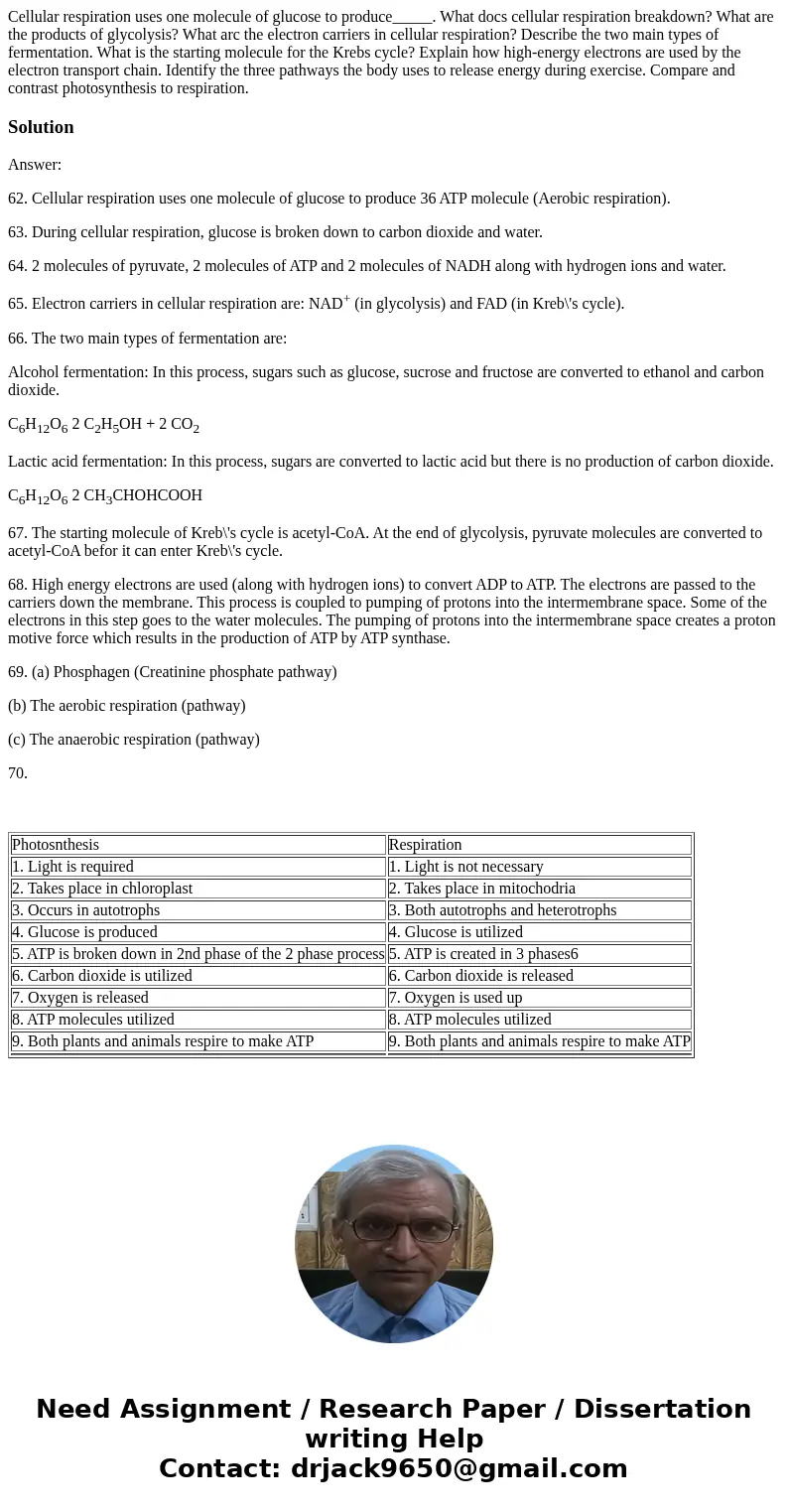 Cellular respiration uses one molecule of glucose to produce_____. What docs cellular respiration breakdown? What are the products of glycolysis? What arc the   Cellular respiration uses one molecule of glucose to produce_____. What docs cellular respiration breakdown? What are the products of glycolysis? What arc the
