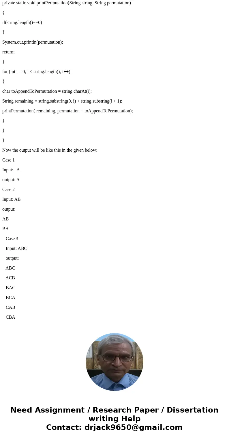 For this assignment you are to write a program that takes a string as input, and print out all permutations of the characters in that string. using loopsSolutio For this assignment you are to write a program that takes a string as input, and print out all permutations of the characters in that string. using loopsSolutio