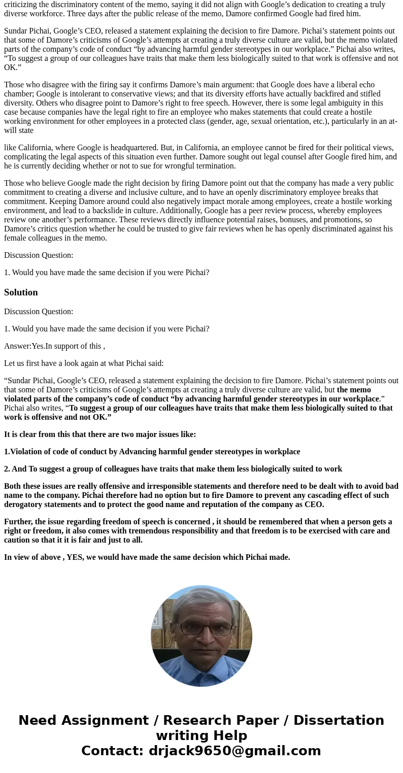 Google\'s Handling of the Echo Chamber Manifesto (Case study exploring gender in a Silicon Valley company) Background In recent years, Google has been under maj Google\'s Handling of the Echo Chamber Manifesto (Case study exploring gender in a Silicon Valley company) Background In recent years, Google has been under maj