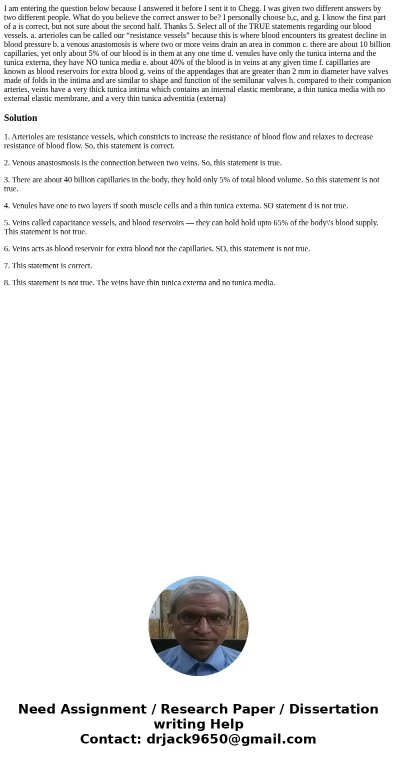 I am entering the question below because I answered it before I sent it to Chegg. I was given two different answers by two different people. What do you believe I am entering the question below because I answered it before I sent it to Chegg. I was given two different answers by two different people. What do you believe