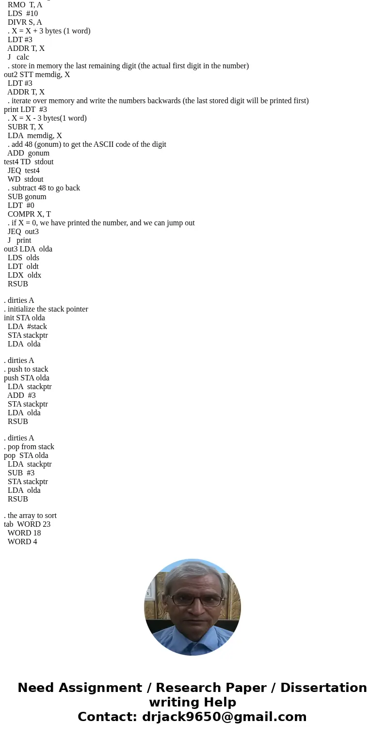 I need to make Selection sort program using SIC/XE assember. this is problem. -> Receive, as keyboard input, a series of numbers until EOF. Input example: 5  I need to make Selection sort program using SIC/XE assember. this is problem. -> Receive, as keyboard input, a series of numbers until EOF. Input example: 5