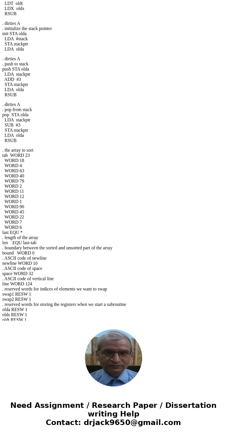 I need to make Selection sort program using SIC/XE assember. this is problem. -> Receive, as keyboard input, a series of numbers until EOF. Input example: 5  I need to make Selection sort program using SIC/XE assember. this is problem. -> Receive, as keyboard input, a series of numbers until EOF. Input example: 5