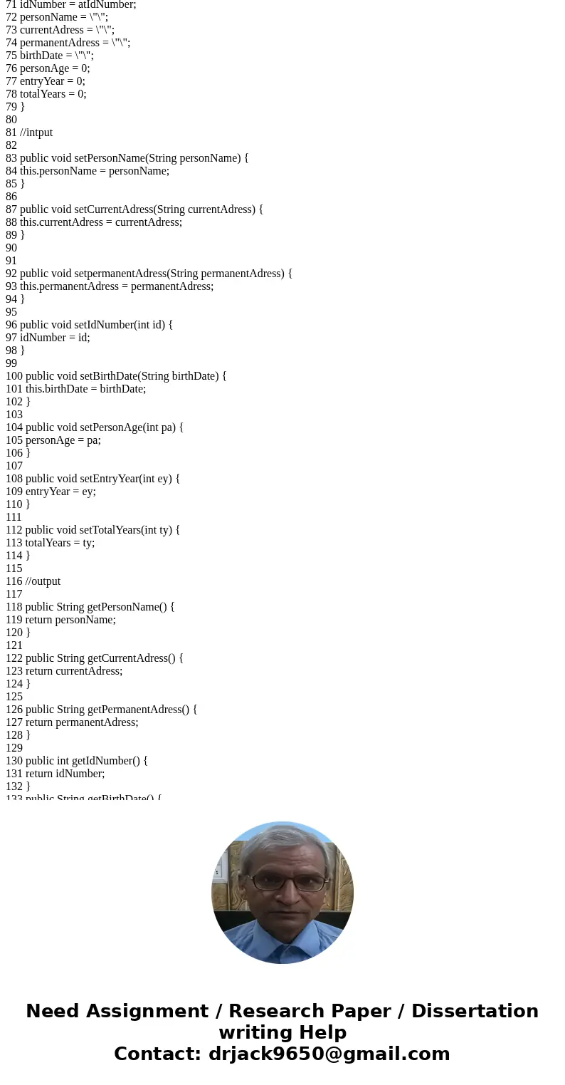 In your Person class: Add a constant field to store the current year (review the Week 4 Lesson if you aren\'t sure how to create a constant) : Assign a value to In your Person class: Add a constant field to store the current year (review the Week 4 Lesson if you aren\'t sure how to create a constant) : Assign a value to