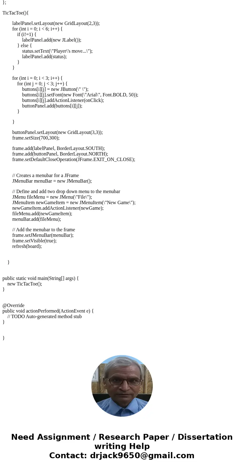 Need help writing the code for a basic java tic tac toe game // Tic-Tac-Toe: Complete the FIX-ME\'s to have a working version of Tic-Tac-Toe. // Note: the basis Need help writing the code for a basic java tic tac toe game // Tic-Tac-Toe: Complete the FIX-ME\'s to have a working version of Tic-Tac-Toe. // Note: the basis