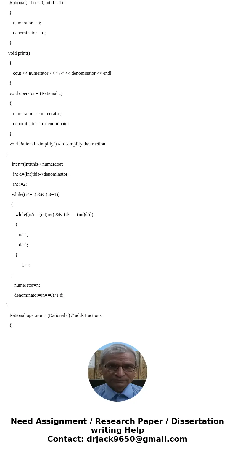 Please need help on following program using c++ language. Rational fractions are of the form a / b, in which a and b are integers and b 0. In this exercise, by  Please need help on following program using c++ language. Rational fractions are of the form a / b, in which a and b are integers and b 0. In this exercise, by