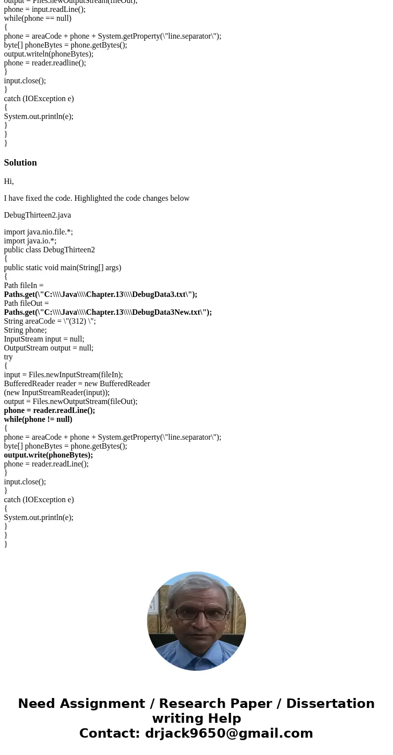 // Program reads in a file of phone numbers without area codes // inserts \ // Program reads in a file of phone numbers without area codes // inserts \