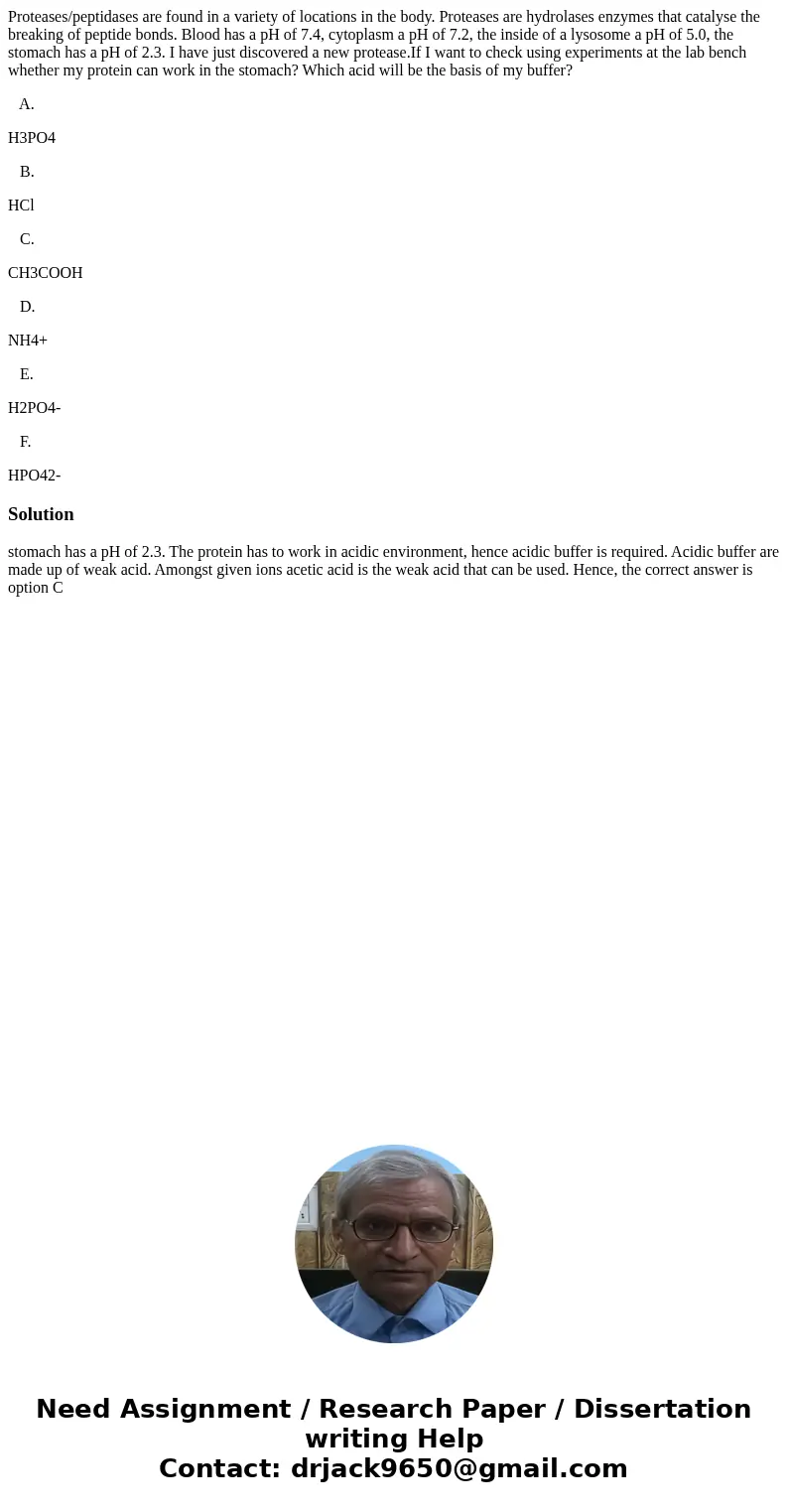Proteases/peptidases are found in a variety of locations in the body. Proteases are hydrolases enzymes that catalyse the breaking of peptide bonds. Blood has a 