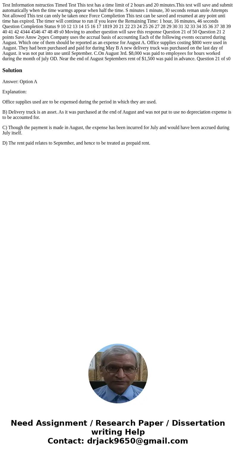 Test Information nstructios Timed Test This test has a time limit of 2 hours and 20 minutes.This test will save and submit automatically when the time warmgs a  Test Information nstructios Timed Test This test has a time limit of 2 hours and 20 minutes.This test will save and submit automatically when the time warmgs a