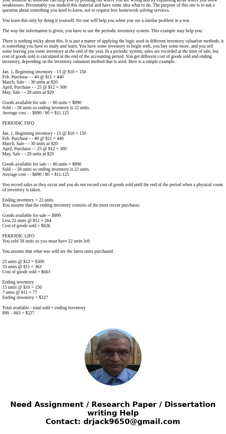 The management of Tinker Inc. asks your help in determining the comparative effects of the FIFO and LIFO inventory cost flow methods. For 2014, the accounting r The management of Tinker Inc. asks your help in determining the comparative effects of the FIFO and LIFO inventory cost flow methods. For 2014, the accounting r