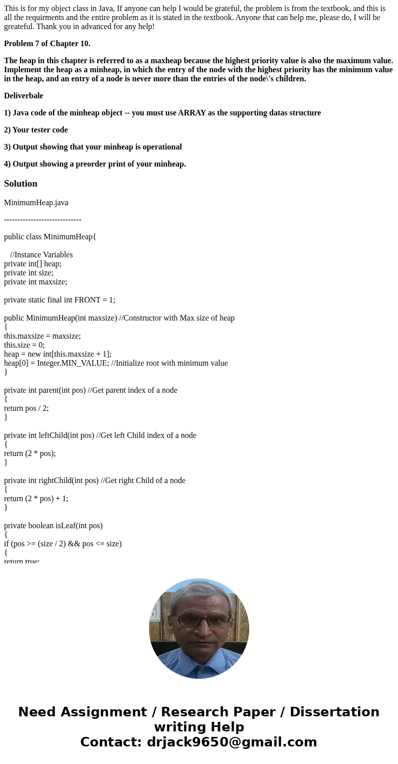 This is for my object class in Java, If anyone can help I would be grateful, the problem is from the textbook, and this is all the requirments and the entire pr This is for my object class in Java, If anyone can help I would be grateful, the problem is from the textbook, and this is all the requirments and the entire pr
