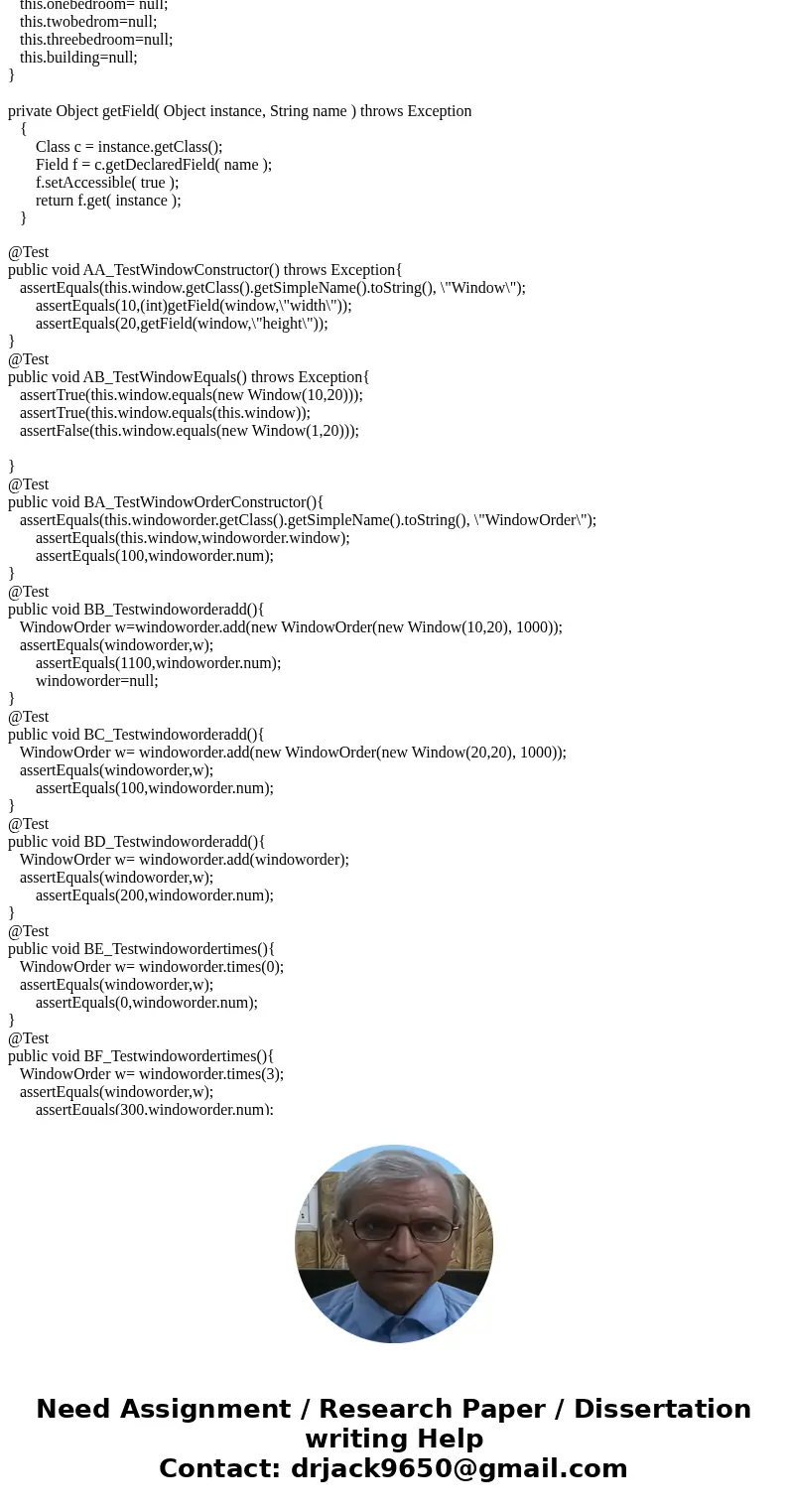 Todo package hwk6; // This class contains the configuration of a type of apartment public class Apartment { int numOfUnits; // the number of apartments of this  Todo package hwk6; // This class contains the configuration of a type of apartment public class Apartment { int numOfUnits; // the number of apartments of this