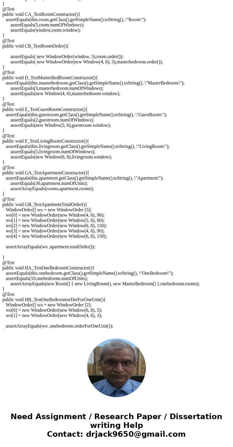 Todo package hwk6; // This class contains the configuration of a type of apartment public class Apartment { int numOfUnits; // the number of apartments of this  Todo package hwk6; // This class contains the configuration of a type of apartment public class Apartment { int numOfUnits; // the number of apartments of this