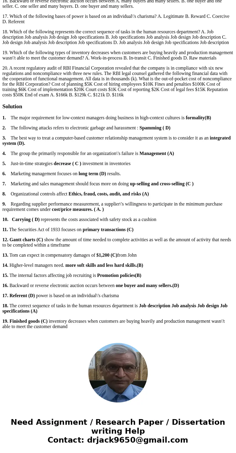 1. What\'s the major requirement for low-context managers doing business in high-context cultures? A. Promptness B. Formality C. Flexibility D. Patience 2. Whic 1. What\'s the major requirement for low-context managers doing business in high-context cultures? A. Promptness B. Formality C. Flexibility D. Patience 2. Whic