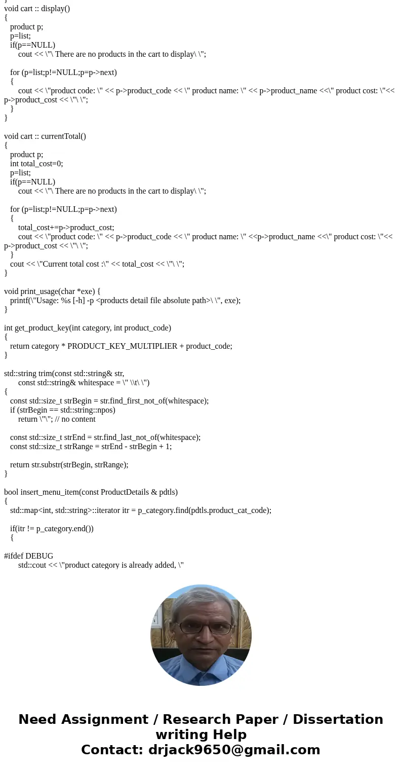 12.9 Program: Online shopping cart (continued) (C++) This program extends the earlier \ 12.9 Program: Online shopping cart (continued) (C++) This program extends the earlier \