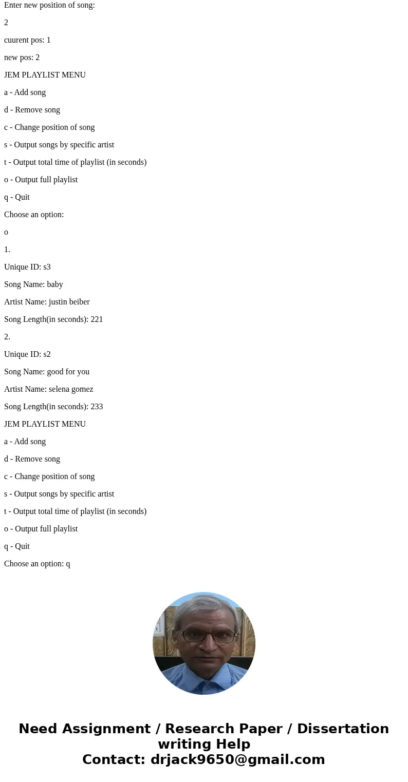 8.8 Program: Playlist (Java) You will be building a linked list. Make sure to keep track of both the head and tail nodes. (1) Create two files to submit. SongEn