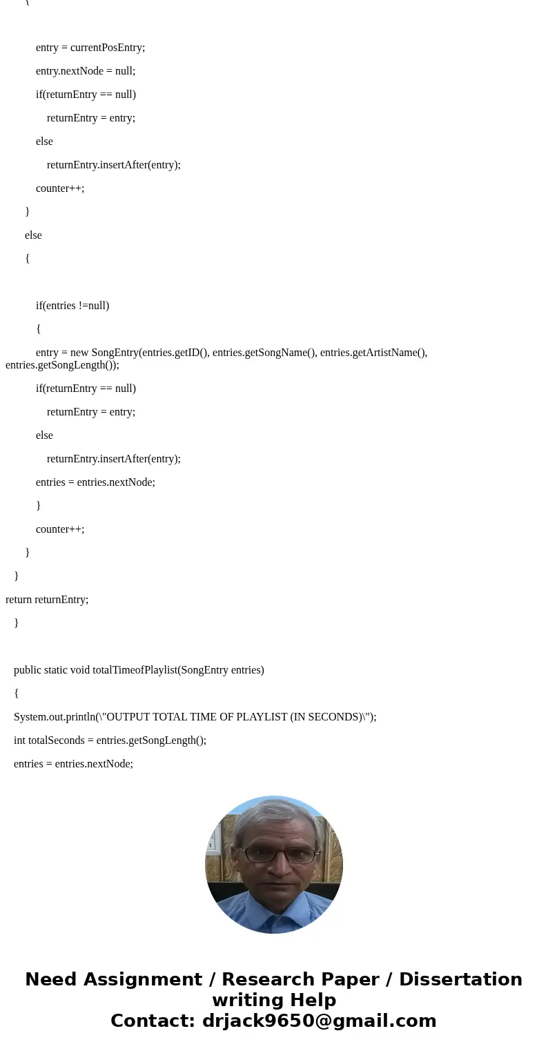 8.8 Program: Playlist (Java) You will be building a linked list. Make sure to keep track of both the head and tail nodes. (1) Create two files to submit. SongEn