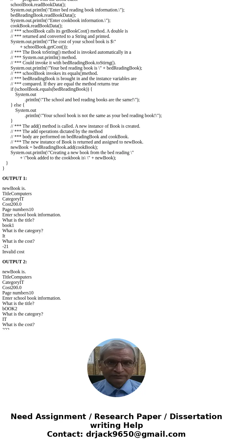 a class called book that encapsulates a book, i already have most of the code The book class must not allow a negative pageNumber or cost, test these values wit a class called book that encapsulates a book, i already have most of the code The book class must not allow a negative pageNumber or cost, test these values wit
