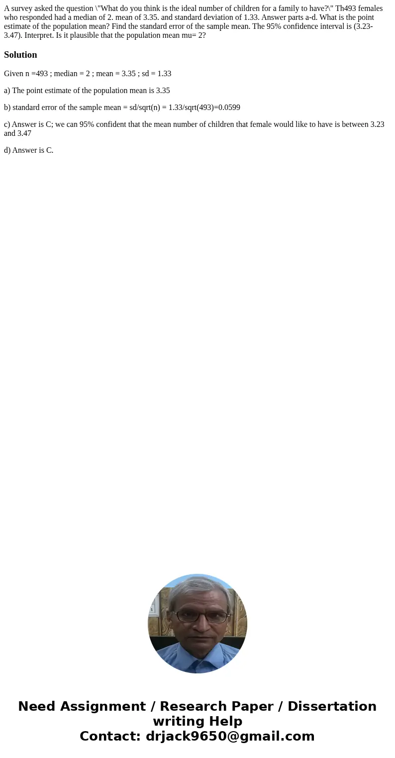 A survey asked the question \  A survey asked the question \