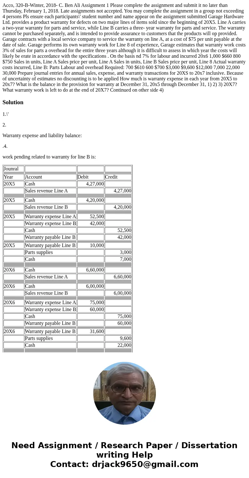 Acco, 320-B-Winter, 2018- C. Ben Ali Assignment 1 Please complete the assignment and submit it no later than Thursday, February 1, 2018. Late assignments not a  Acco, 320-B-Winter, 2018- C. Ben Ali Assignment 1 Please complete the assignment and submit it no later than Thursday, February 1, 2018. Late assignments not a