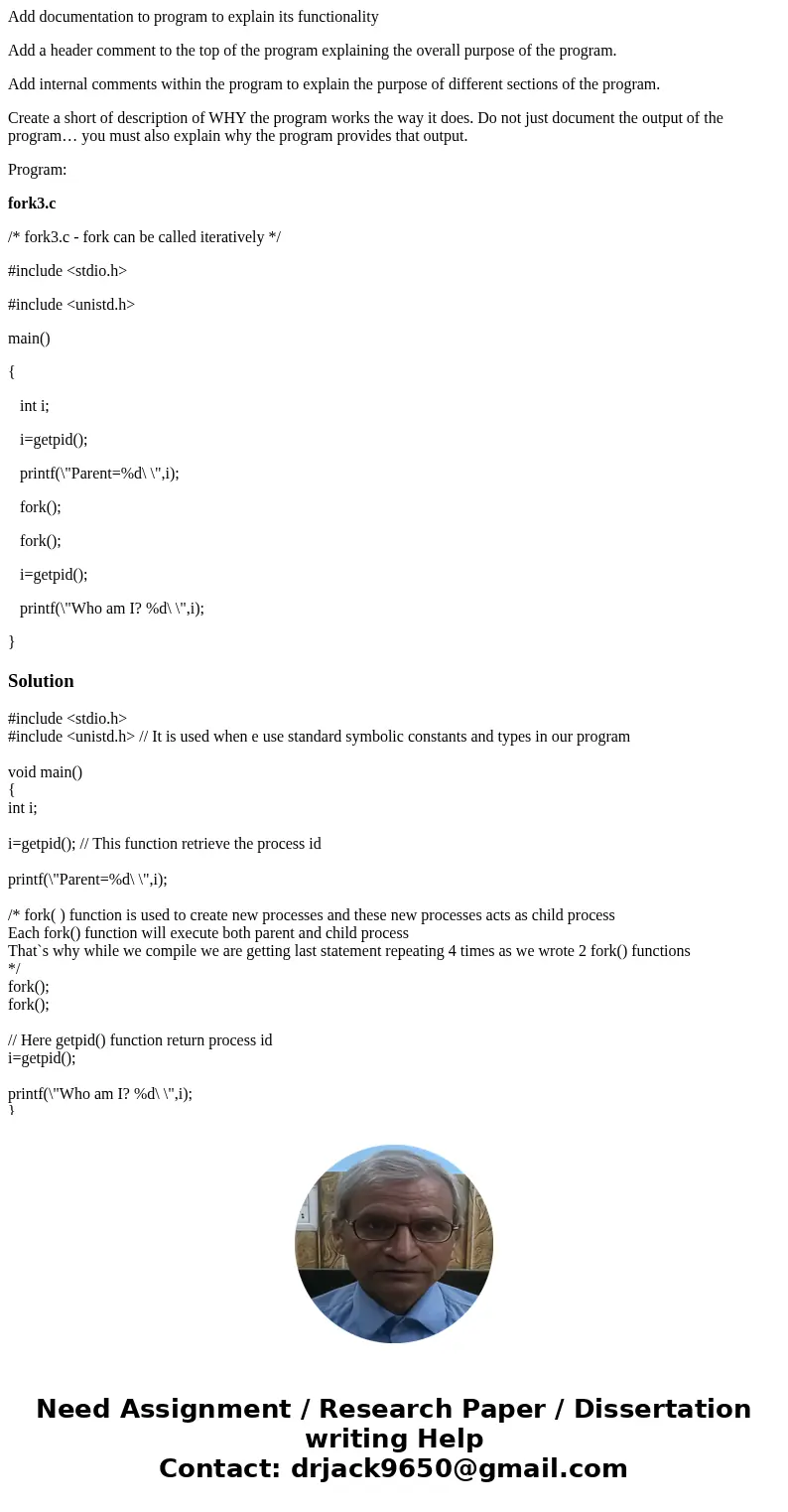 Add documentation to program to explain its functionality Add a header comment to the top of the program explaining the overall purpose of the program. Add inte