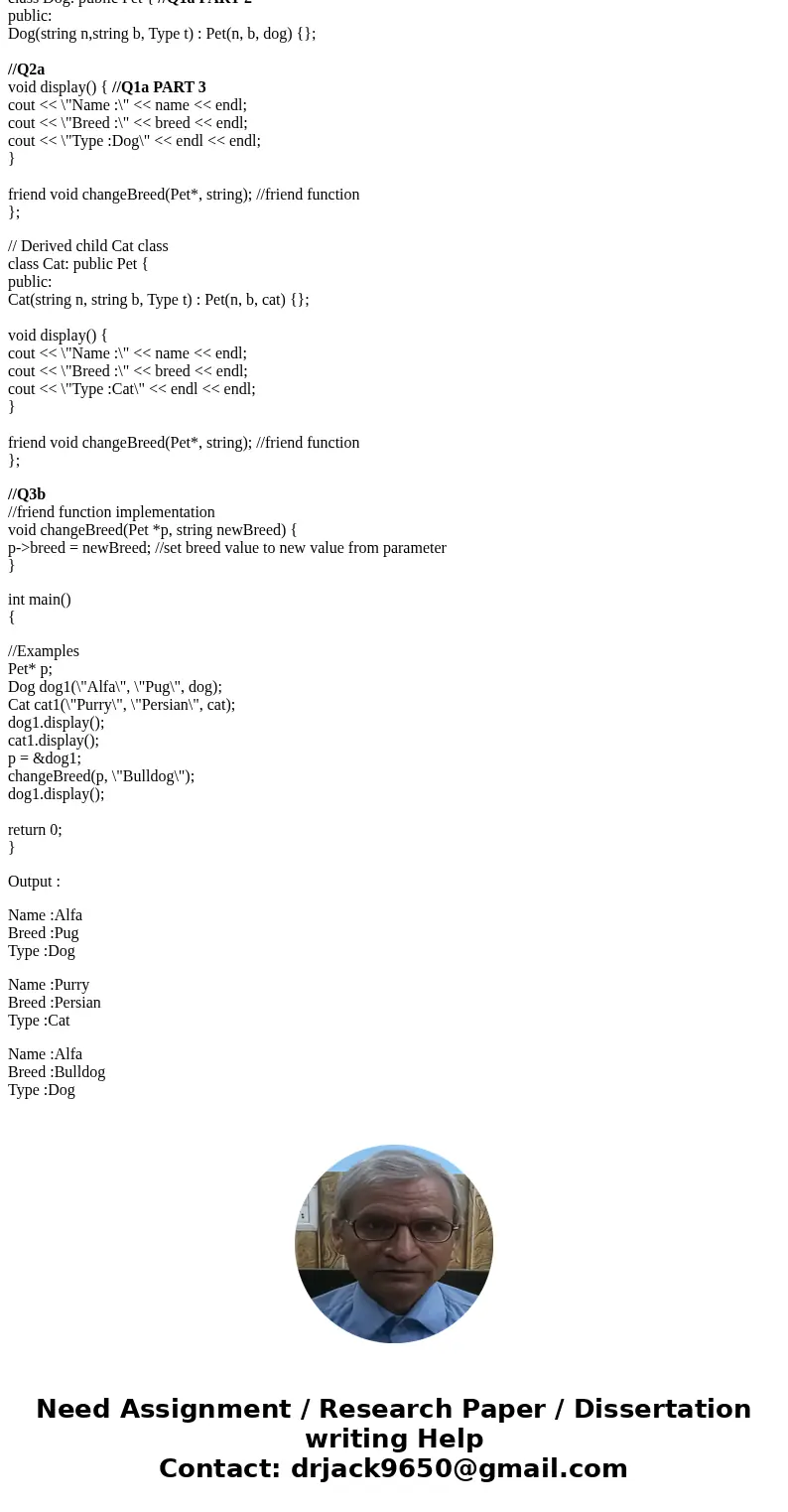 Can someoen help me to write c++ program including C++ inheritance, polymorphism, virtual function, containment, file operations, and exception handling. // Q1a