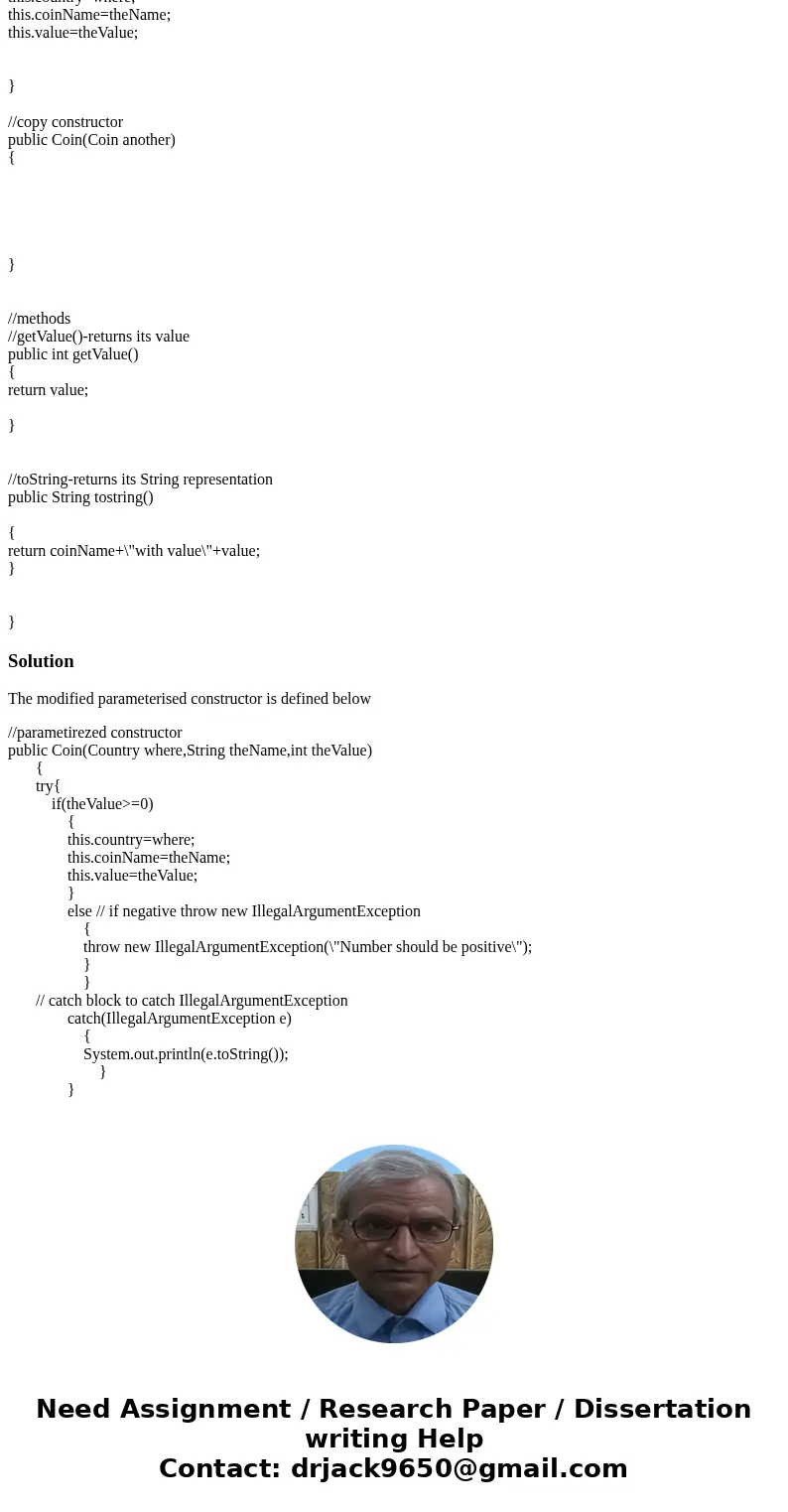 can you guys help me with this problem ?? 1. change the parametized constructor so that it first checks to see if theValue is possitive. If its not, the paramet can you guys help me with this problem ?? 1. change the parametized constructor so that it first checks to see if theValue is possitive. If its not, the paramet