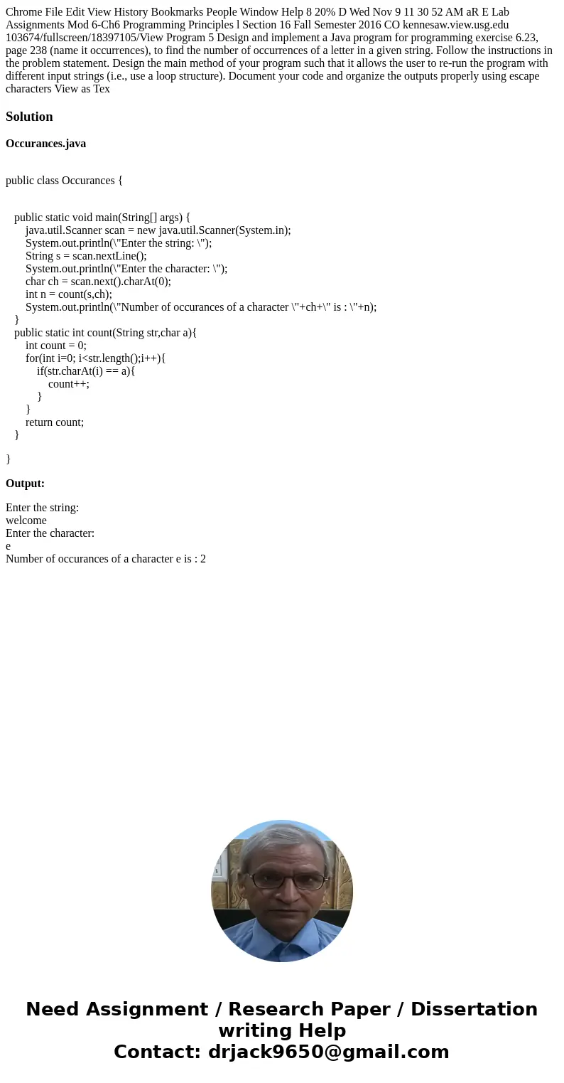 Chrome File Edit View History Bookmarks People Window Help 8 20% D Wed Nov 9 11 30 52 AM aR E Lab Assignments Mod 6-Ch6 Programming Principles l Section 16 Fal  Chrome File Edit View History Bookmarks People Window Help 8 20% D Wed Nov 9 11 30 52 AM aR E Lab Assignments Mod 6-Ch6 Programming Principles l Section 16 Fal