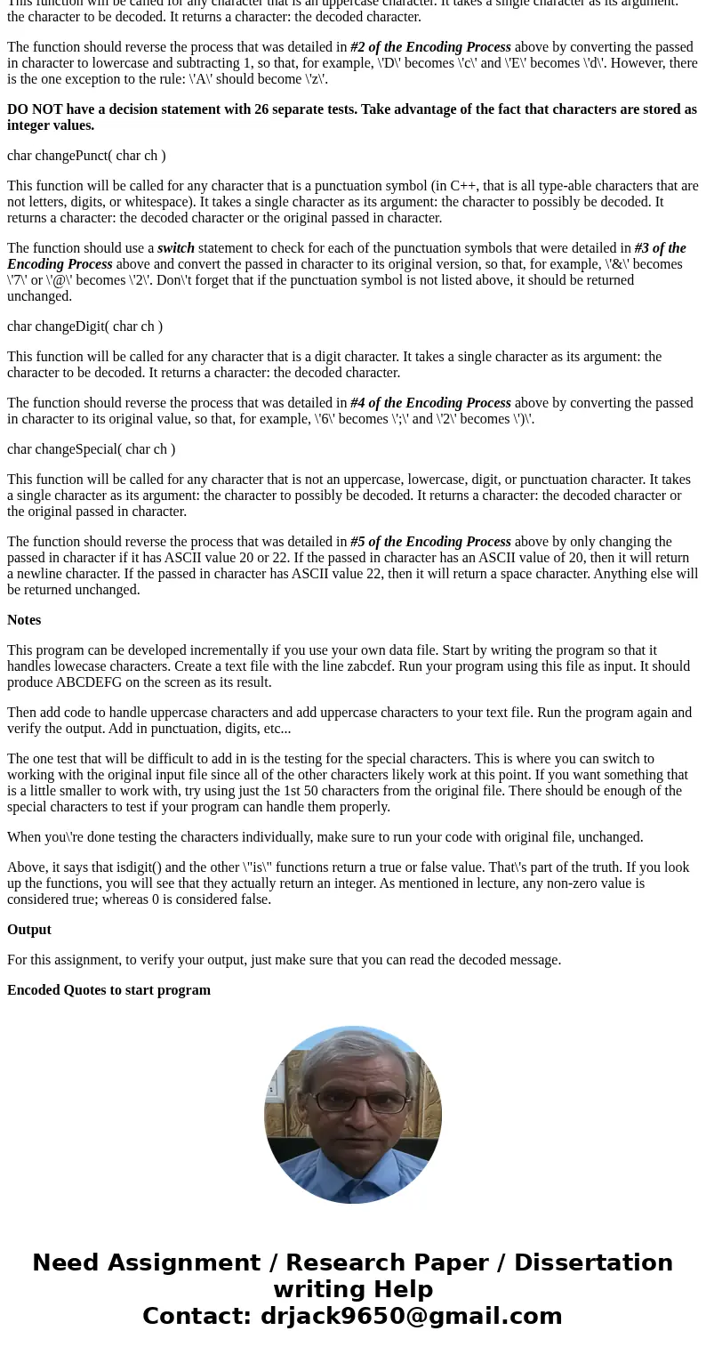Functions, switch, and Character Processing EVERYTHING LISTED BELOW IS THE REQUIREMENTS FOR THE PROGRAM. FOLLOW STEP BY STEP. C++ ONLY. MAKE SURE YOU DOCUMENT E