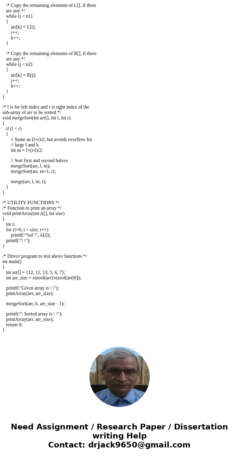I need a implementation of IN PLACE MERGE SORT, in C++ language, that will work on an array of numbers.SolutionAnswer:- Merge Sort : MergeSort is a Divide and C