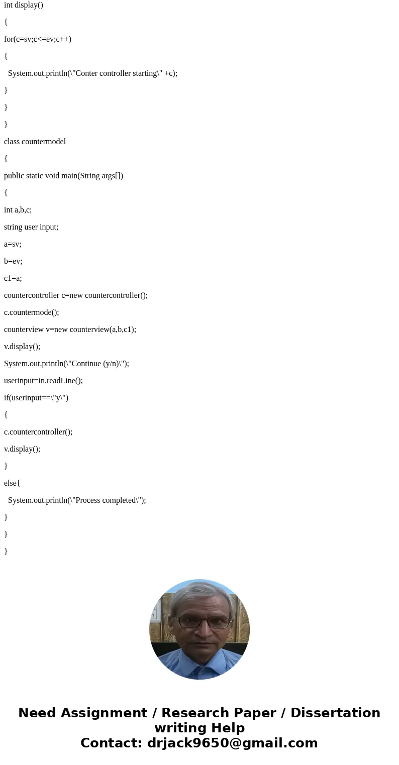In JAVA, Implement the following UML for a counter that increments once a second until a given number of seconds is reached. CounterModel -counter +CounterMode(