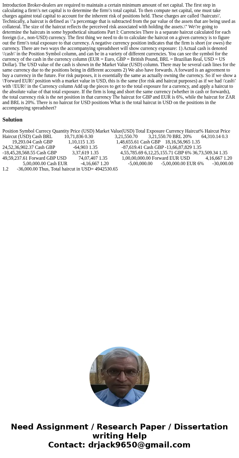 Introduction Broker-dealers are required to maintain a certain minimum amount of net capital. The first step in calculating a firm\'s net capital is to determi  Introduction Broker-dealers are required to maintain a certain minimum amount of net capital. The first step in calculating a firm\'s net capital is to determi